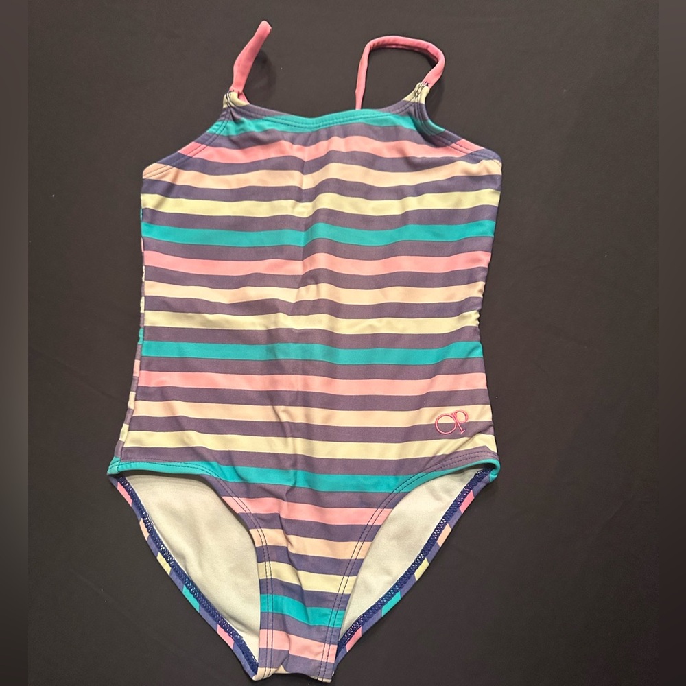Kids One Piece Striped Bathing Suit